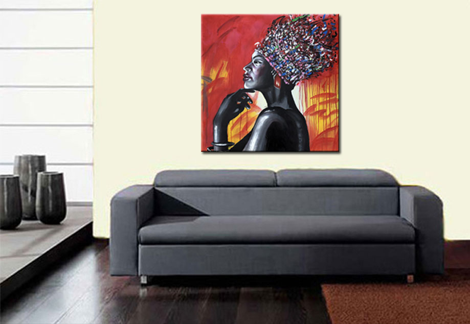 Majestueuze Dame modern schilderij - Afbeelding 3