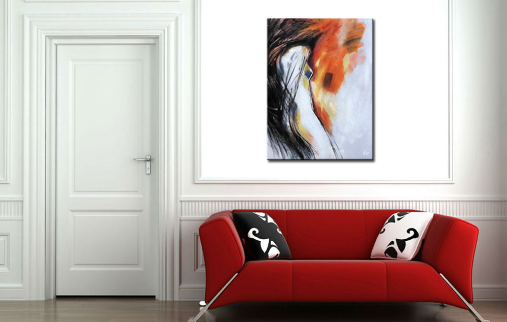 Erotisch schilderij Flames of Desire 90x120cm - Afbeelding 3