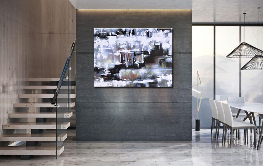 Abstract schilderij The Stairway 120x90cm - Afbeelding 4