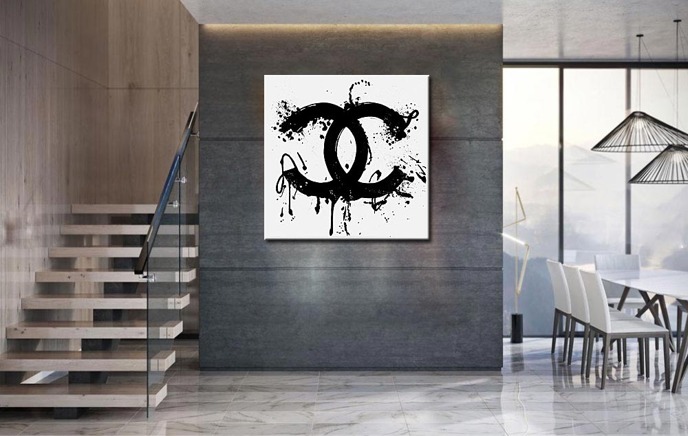 Coco Chanel modern schilderij 80x80cm - Afbeelding 2