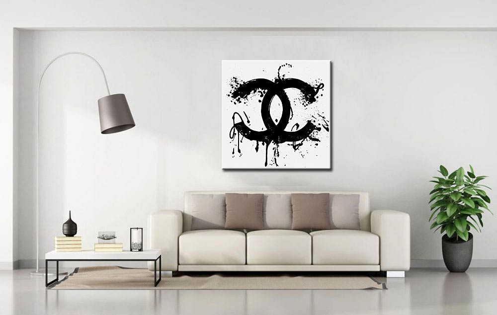 Coco Chanel modern schilderij 80x80cm - Afbeelding 4