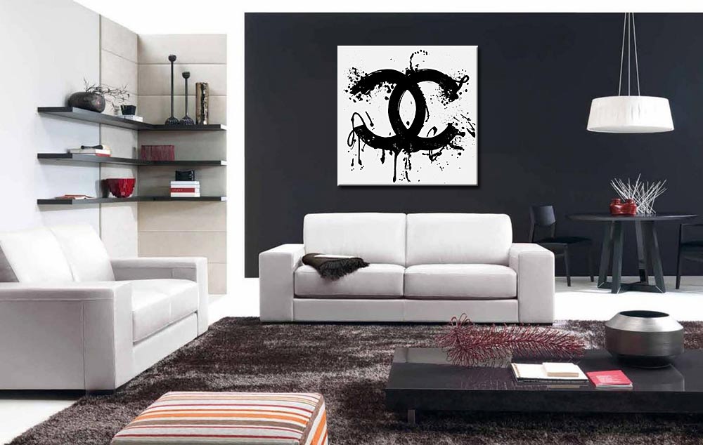 Coco Chanel modern schilderij 80x80cm - Afbeelding 3