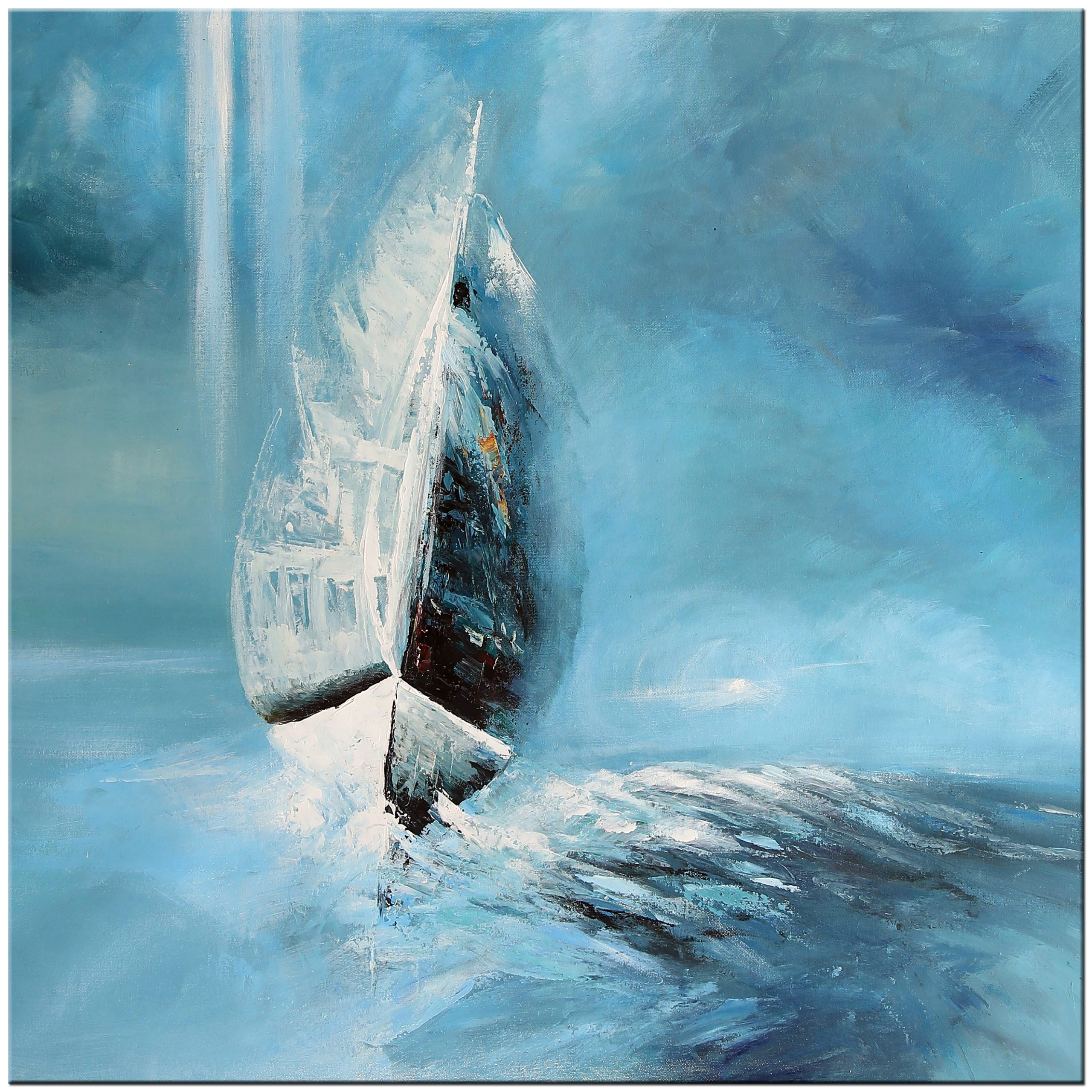 Boot modern schilderij 100x100cm