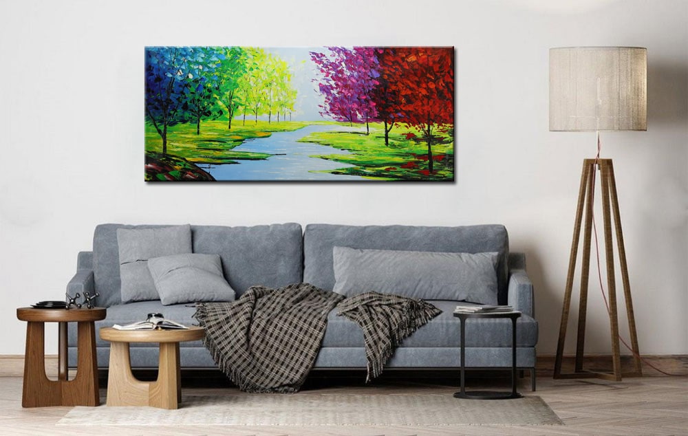 Riviertje modern groot schilderij - Afbeelding 4