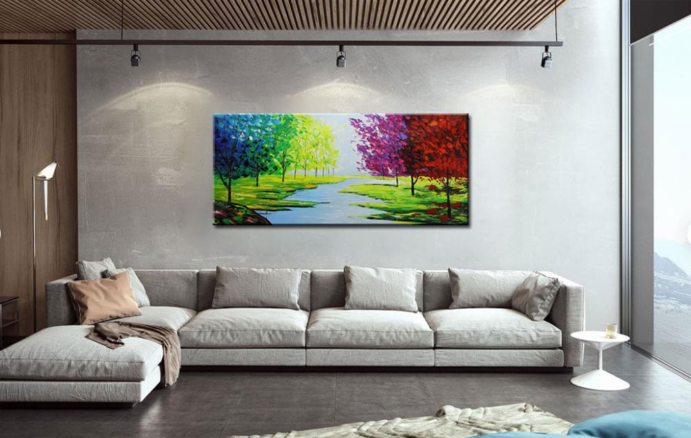 Riviertje modern groot schilderij - Afbeelding 3