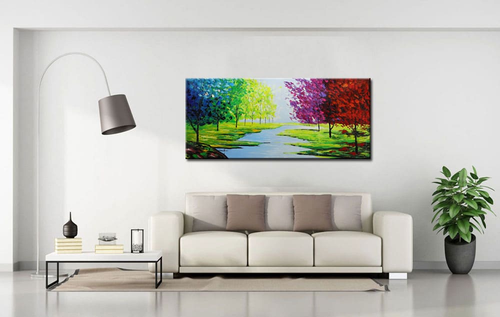 Riviertje modern groot schilderij - Afbeelding 2