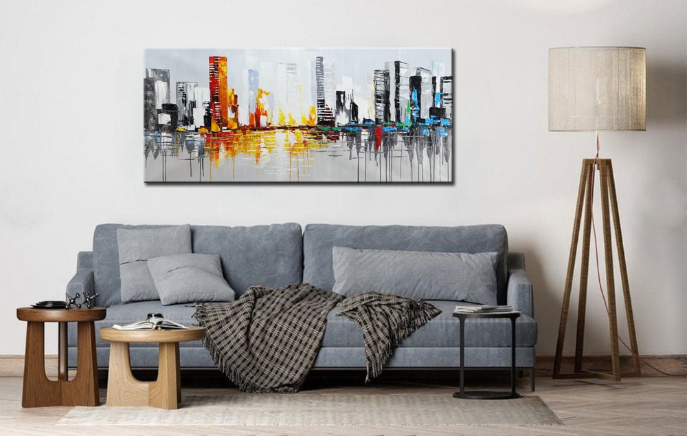 Skyline Contrast modern schilderij - Afbeelding 4