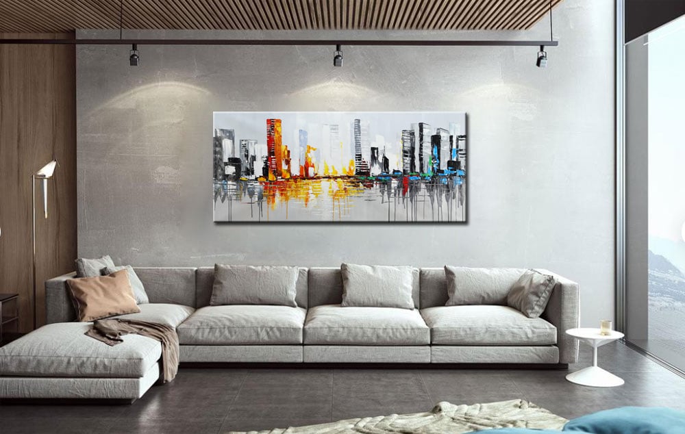 Skyline Contrast modern schilderij - Afbeelding 3