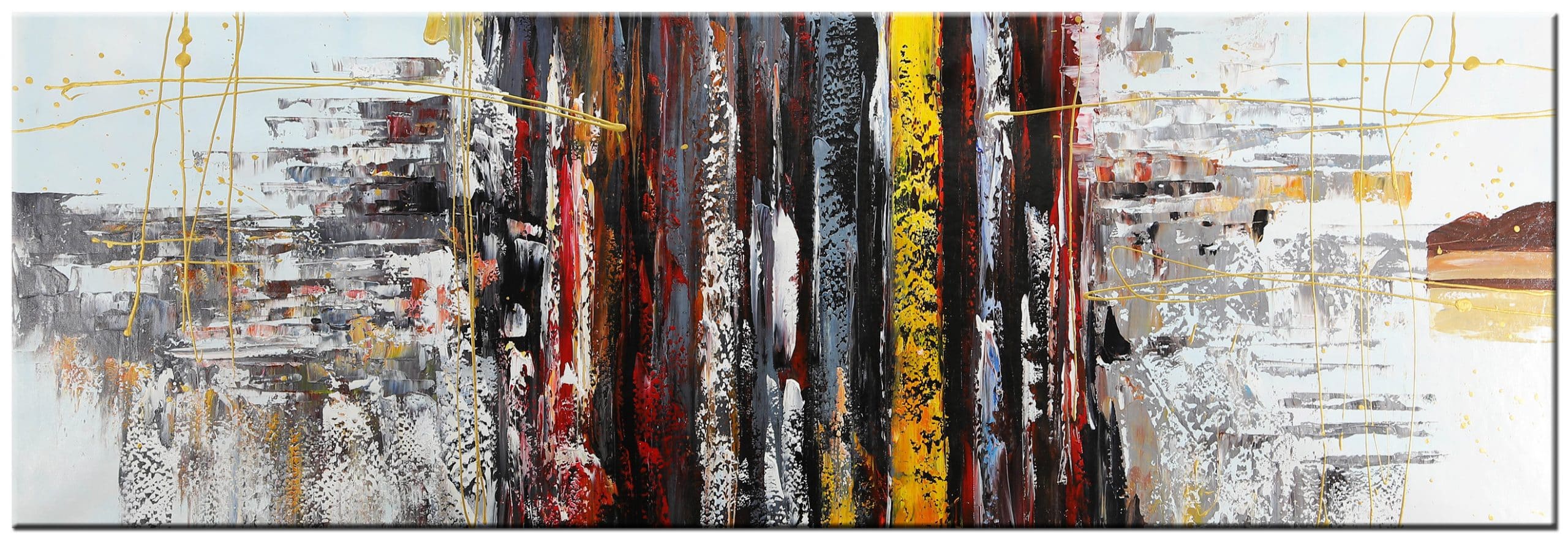 Abstract modern groot schilderij 180x60cm