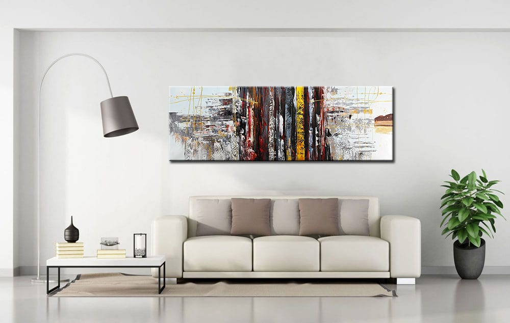 Abstract modern groot schilderij 180x60cm - Afbeelding 3