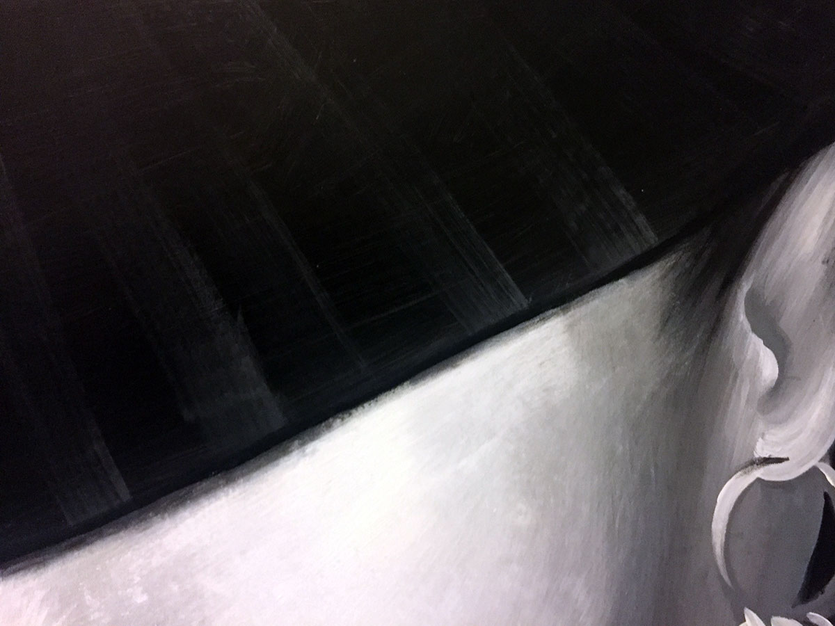 Vrouwen schilderij Stijlvolle Schaduw 100x100cm - Afbeelding 4