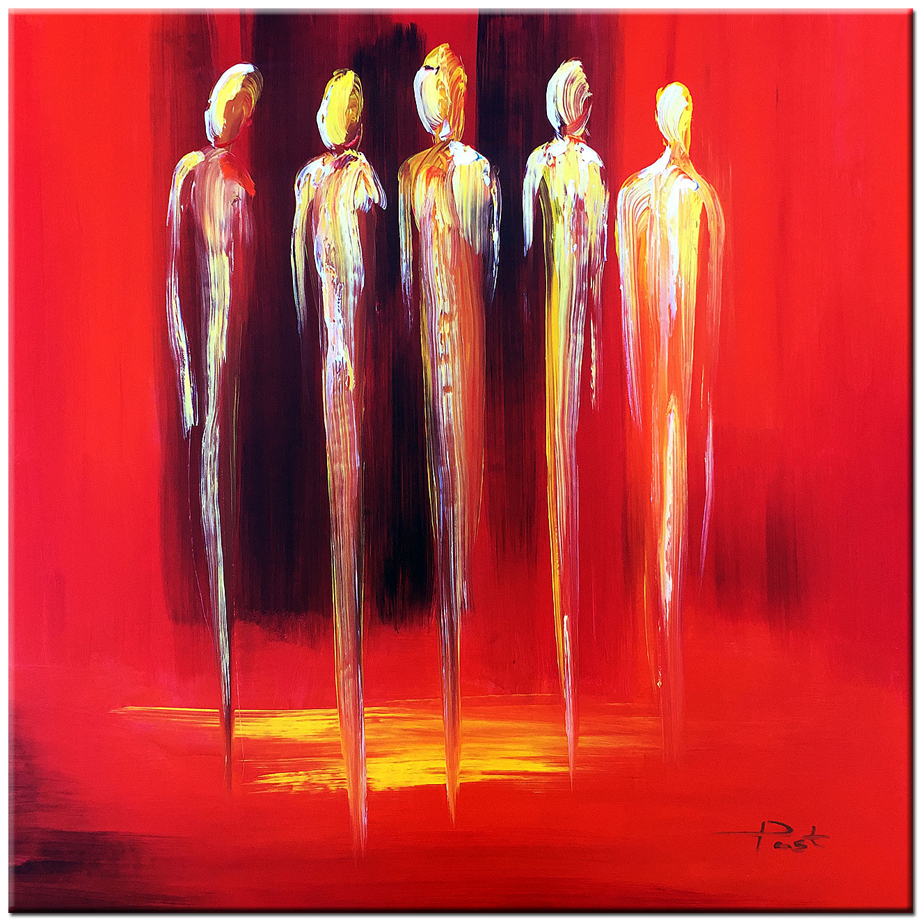 Kwintet modern figuratief schilderij