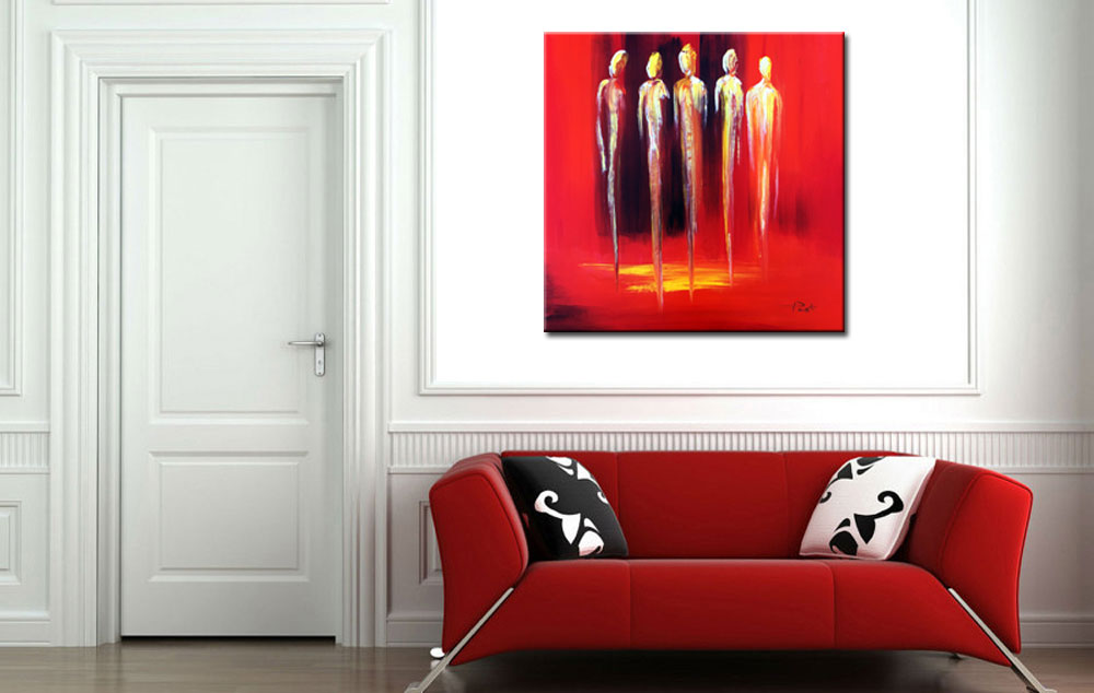 Kwintet modern figuratief schilderij - Afbeelding 2