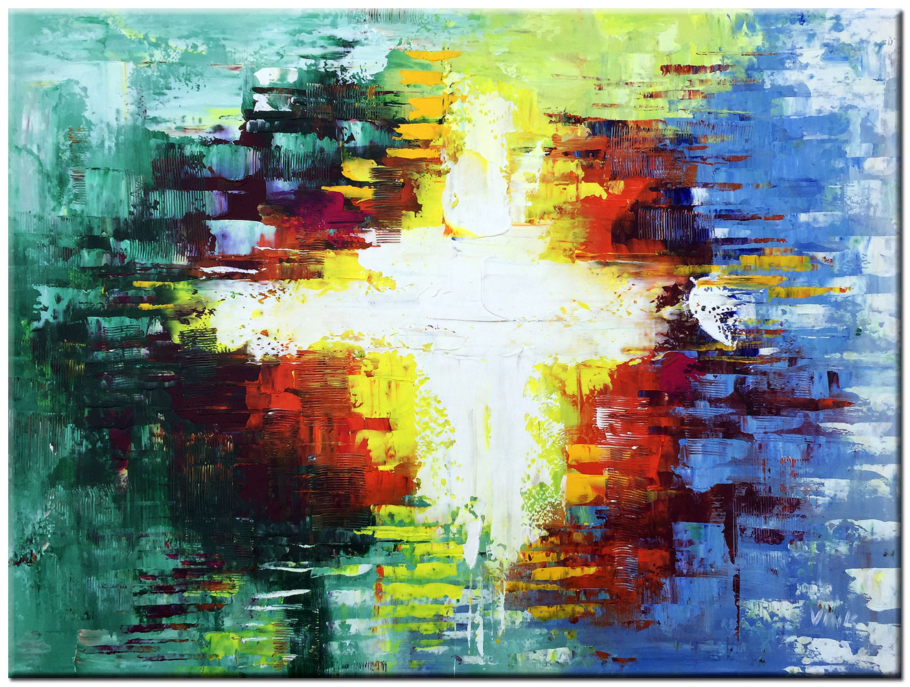 Flitslicht modern schilderij 120x90cm