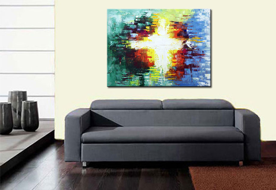 Flitslicht modern schilderij 120x90cm - Afbeelding 2