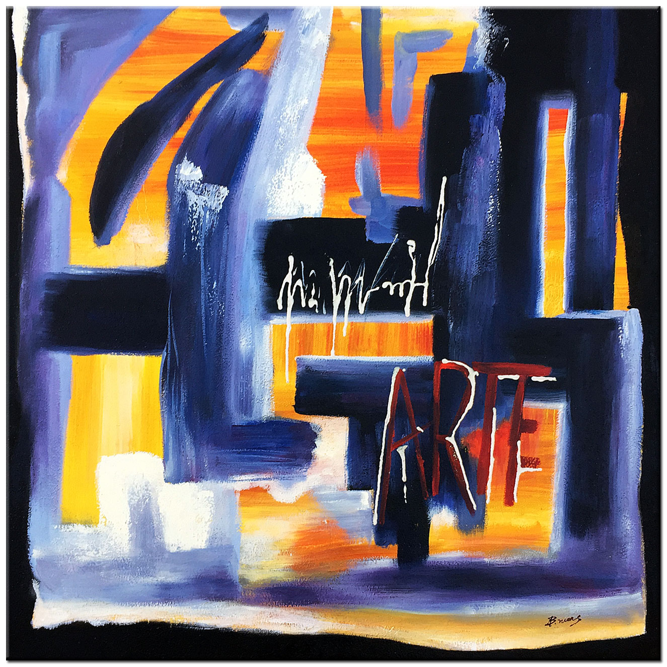 Abstract schilderij Modern Arte 100x100cm