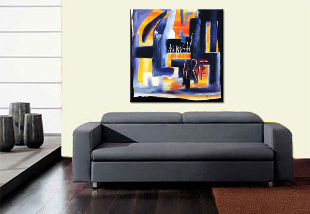 Abstract schilderij Modern Arte 100x100cm - Afbeelding 3