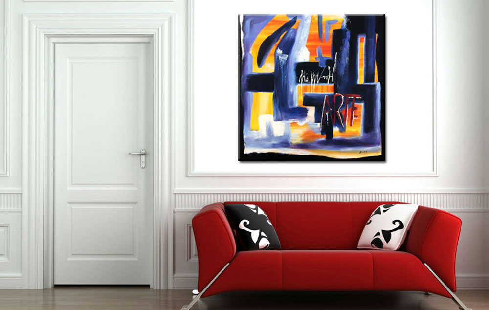 Abstract schilderij Modern Arte 100x100cm - Afbeelding 2