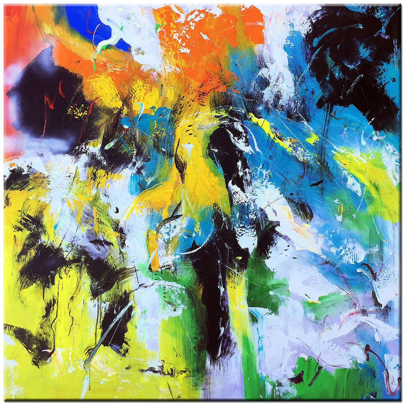 Heelal abstract modern schilderij 100x100cm