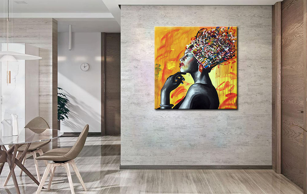 Koninklijke Elegantie dame schilderij - Afbeelding 4