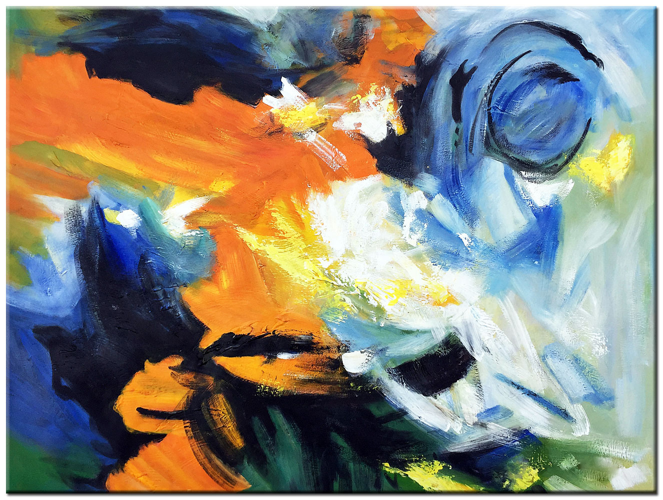 In de Storm abstract schilderij 120x90cm