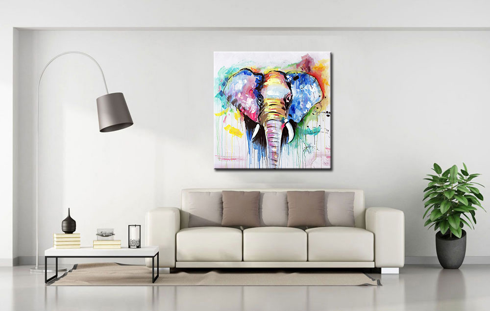 Olifant modern schilderij - Afbeelding 2