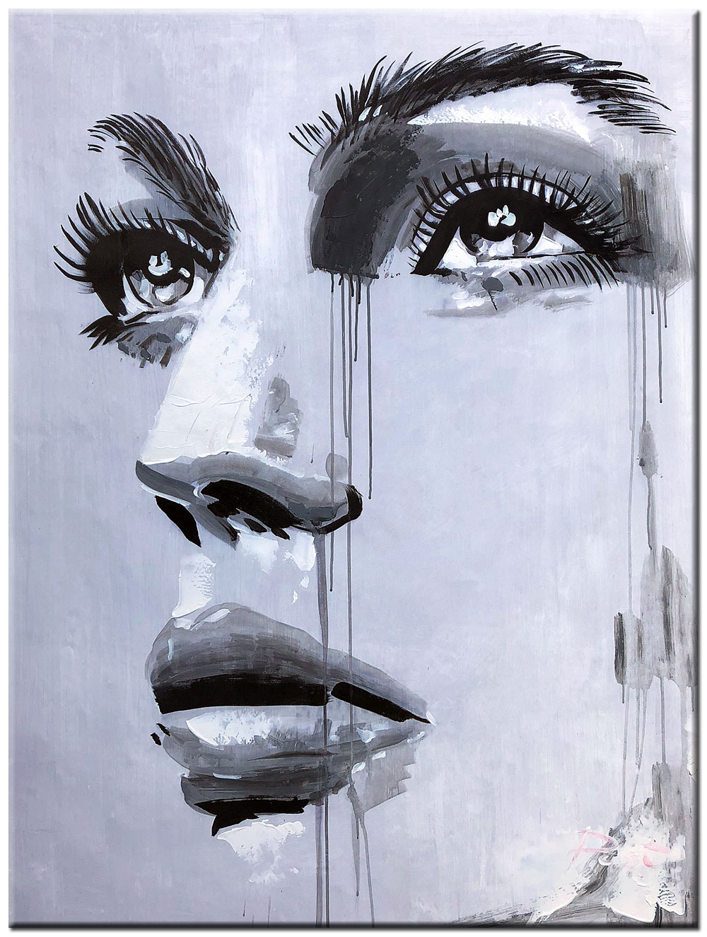 Vrouwen schilderij Diepe Emotie 90x120cm