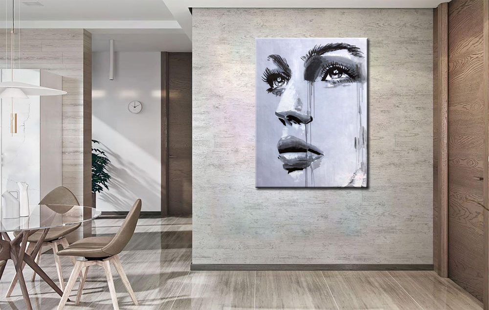 Vrouwen schilderij Diepe Emotie 90x120cm - Afbeelding 4