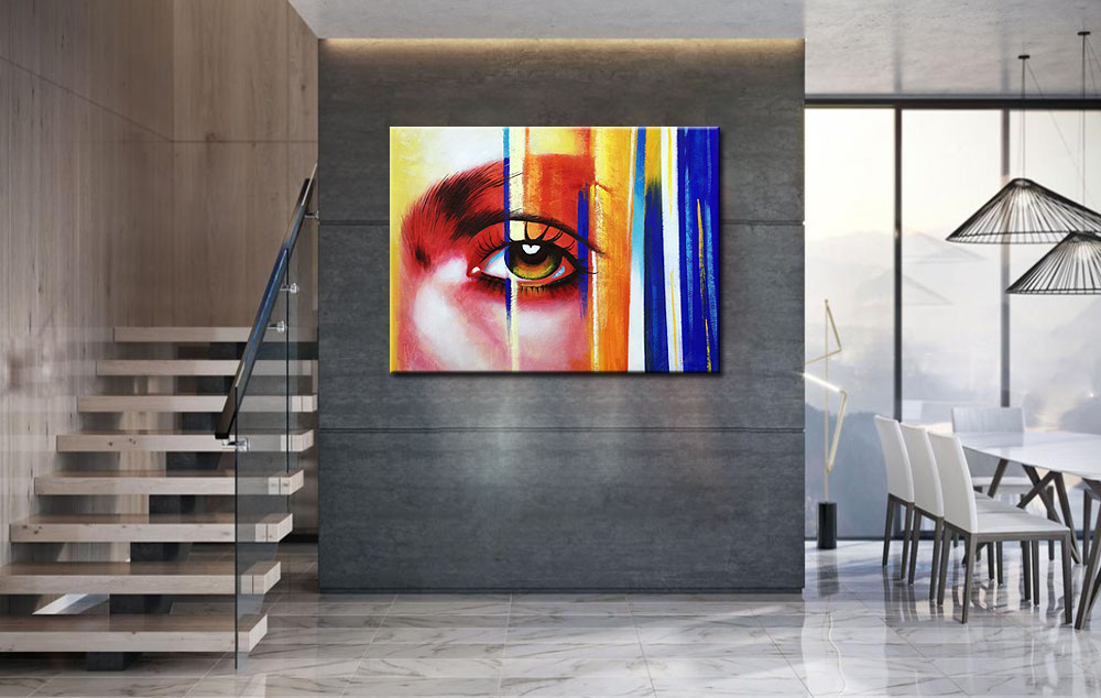 The Eye modern schilderij 120x90cm - Afbeelding 3