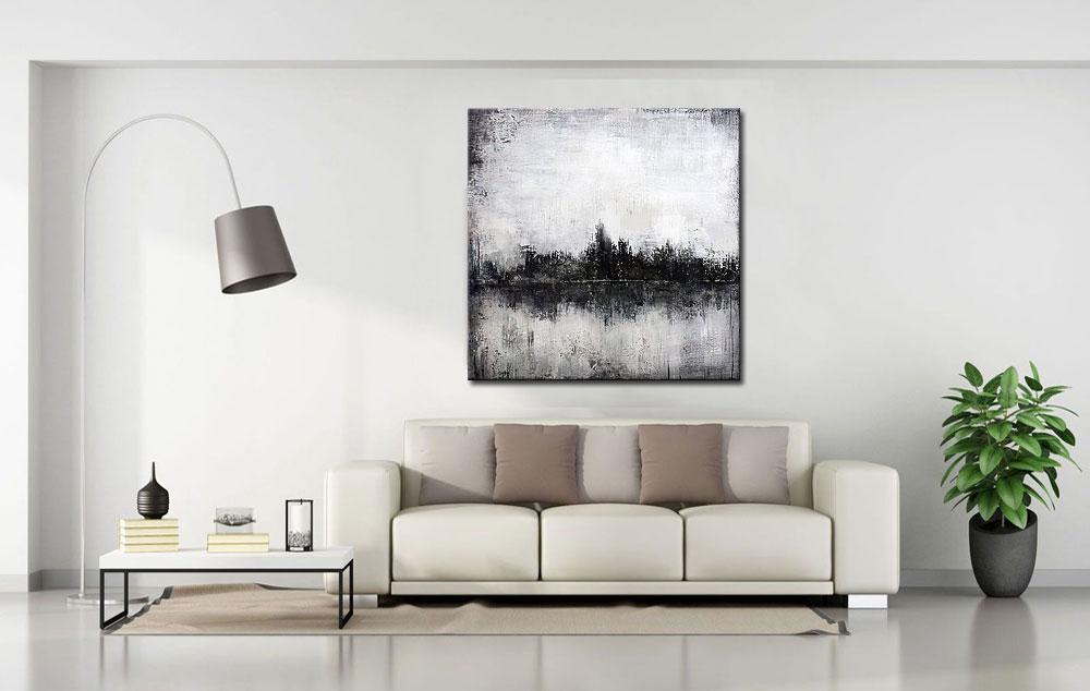 City by Moonlight modern schilderij - Afbeelding 3