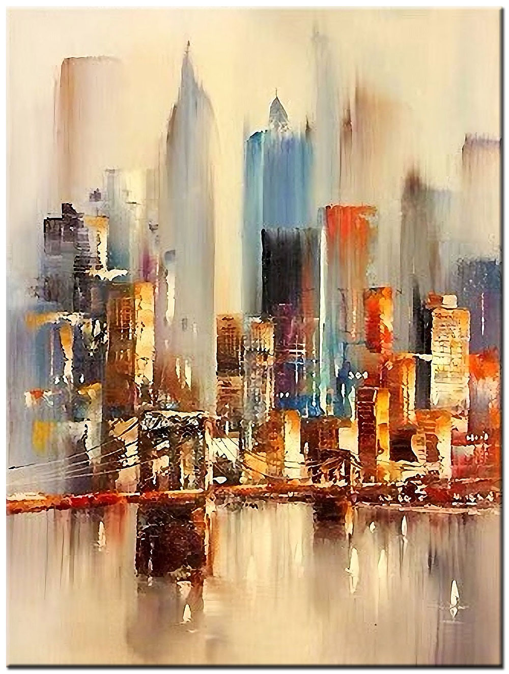 Brooklyn Bridge modern schilderij 90x120cm