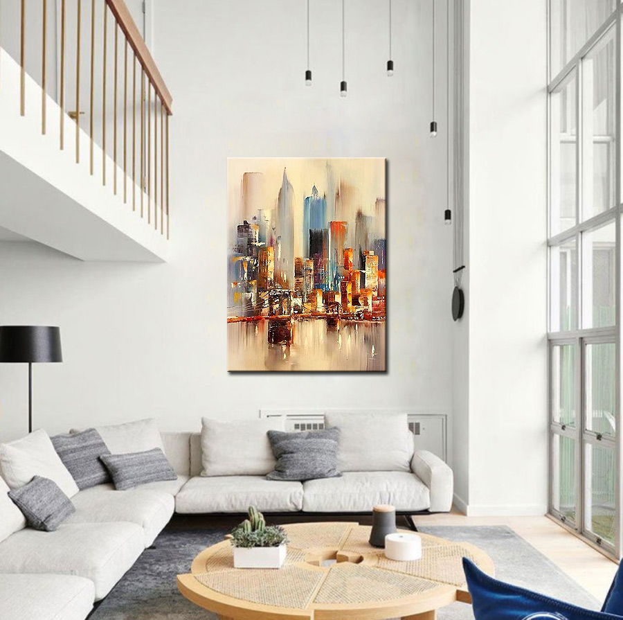 Brooklyn Bridge modern schilderij 90x120cm - Afbeelding 2