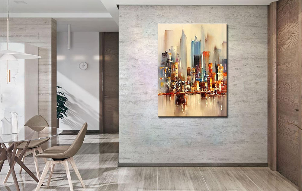 Brooklyn Bridge modern schilderij 90x120cm - Afbeelding 3