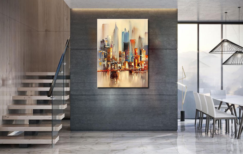 Brooklyn Bridge modern schilderij 90x120cm - Afbeelding 4