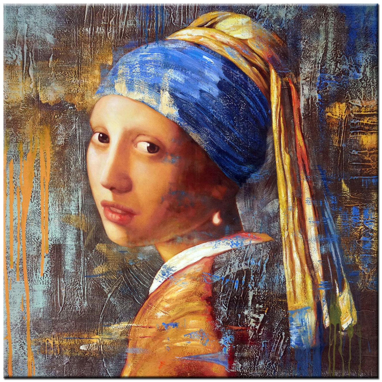 Meisje met de Parel modern schilderij