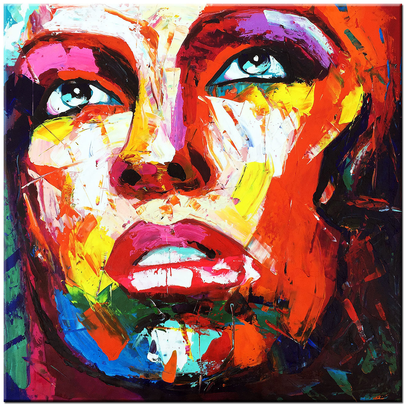 Vrouwen schilderij Blik naar Boven