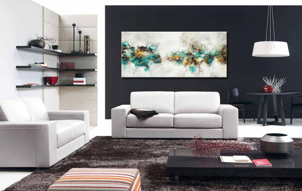 Abstract schilderij Tijdloze Rust 160x70cm - Afbeelding 2