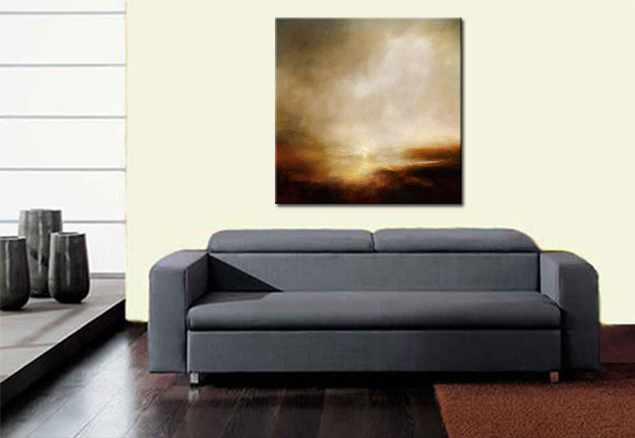Desierto modern schilderij 100x100cm - Afbeelding 3