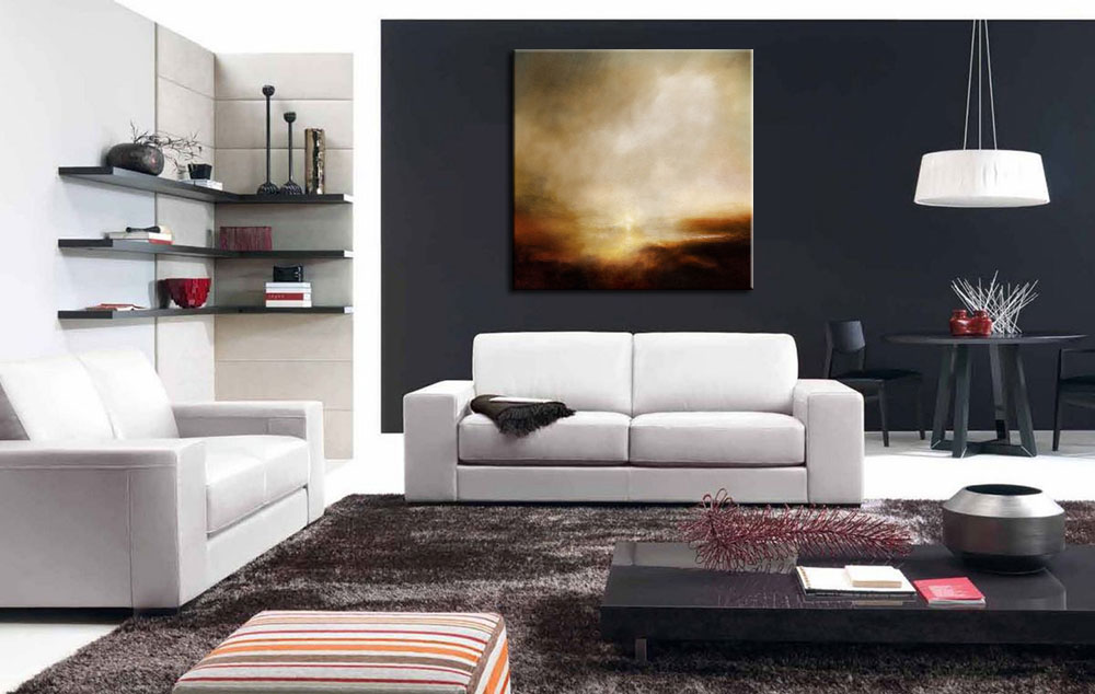 Desierto modern schilderij 100x100cm - Afbeelding 4