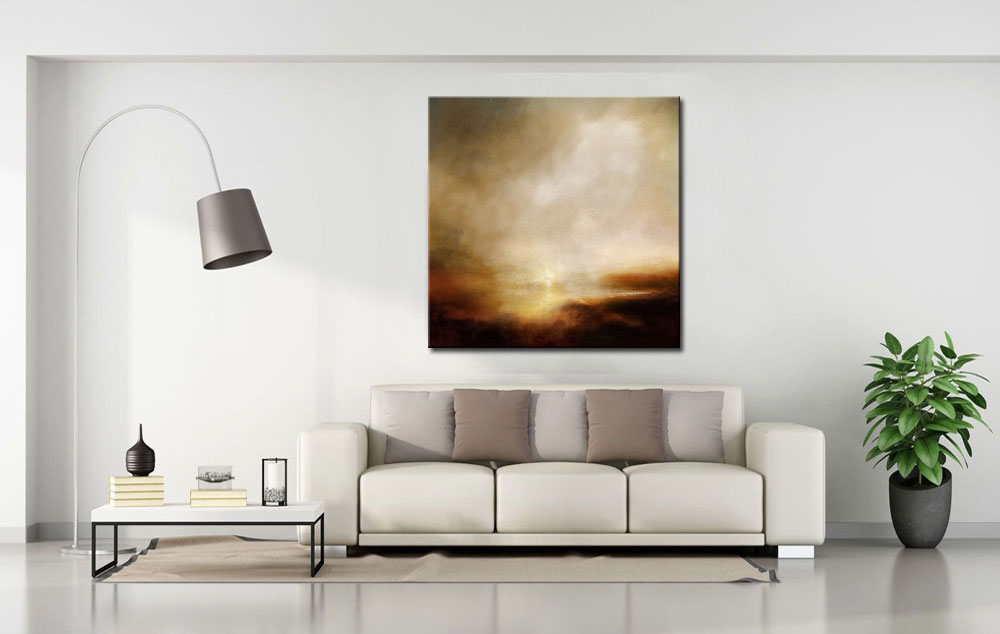 Desierto modern schilderij 100x100cm - Afbeelding 2