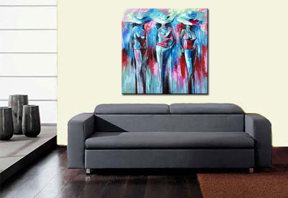 Figuratief schilderij Modieuze Vrouwen - Afbeelding 4