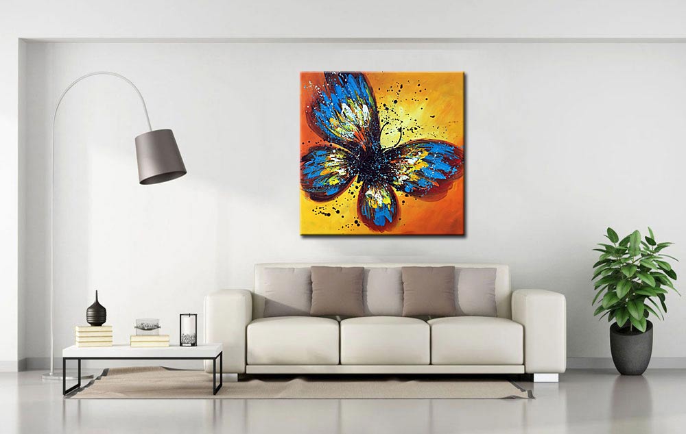 Vlinder modern schilderij - Afbeelding 4