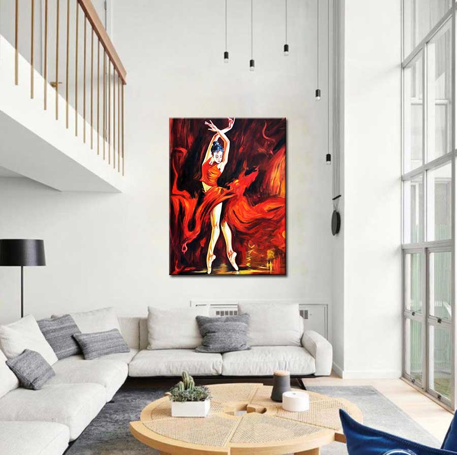Vrouwen schilderij Flamenco Energie 90x120cm - Afbeelding 2