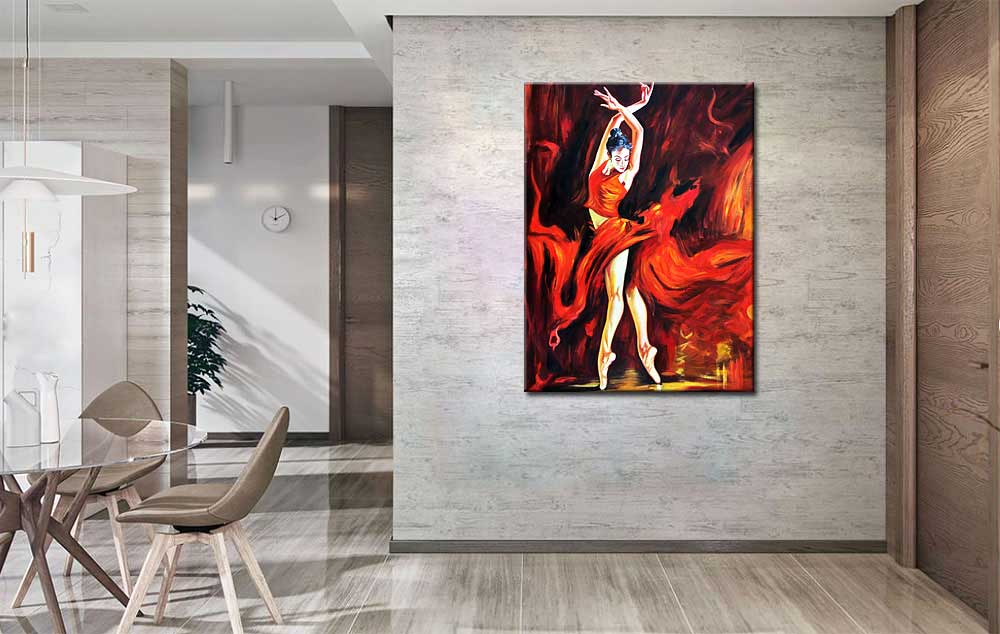 Vrouwen schilderij Flamenco Energie 90x120cm - Afbeelding 3