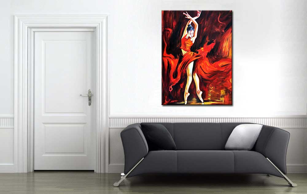 Vrouwen schilderij Flamenco Energie 90x120cm - Afbeelding 4
