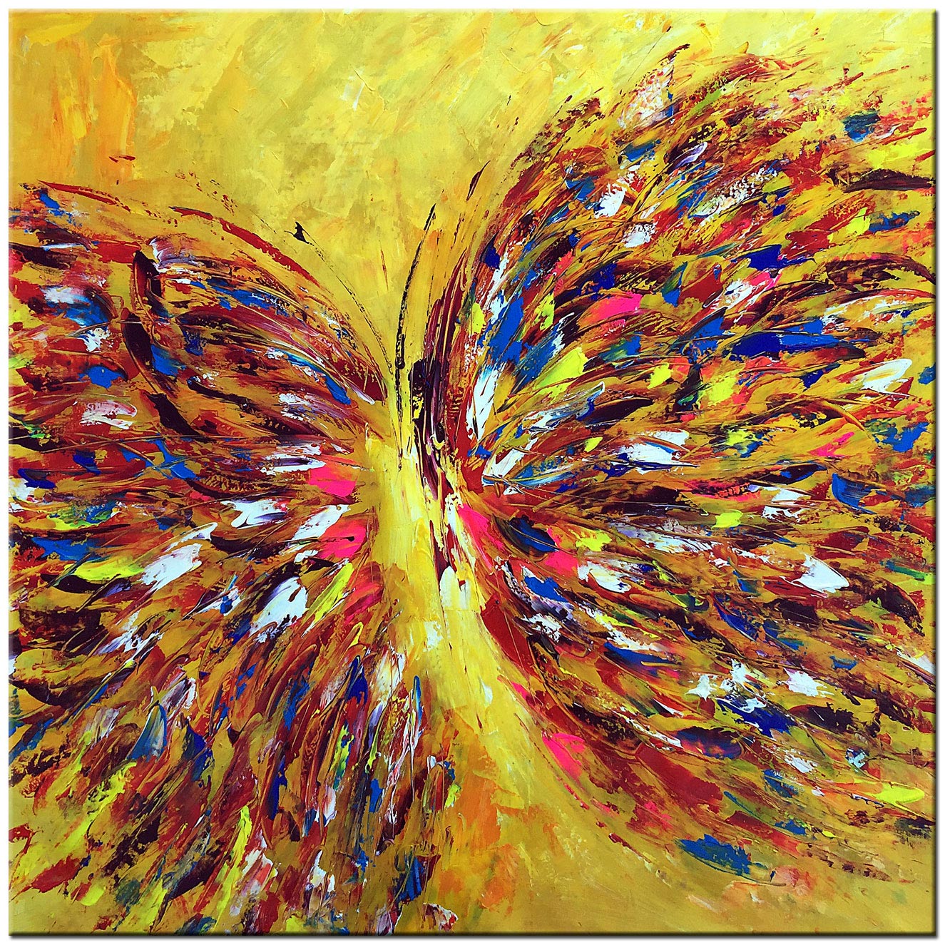 Vlinder abstract schilderij