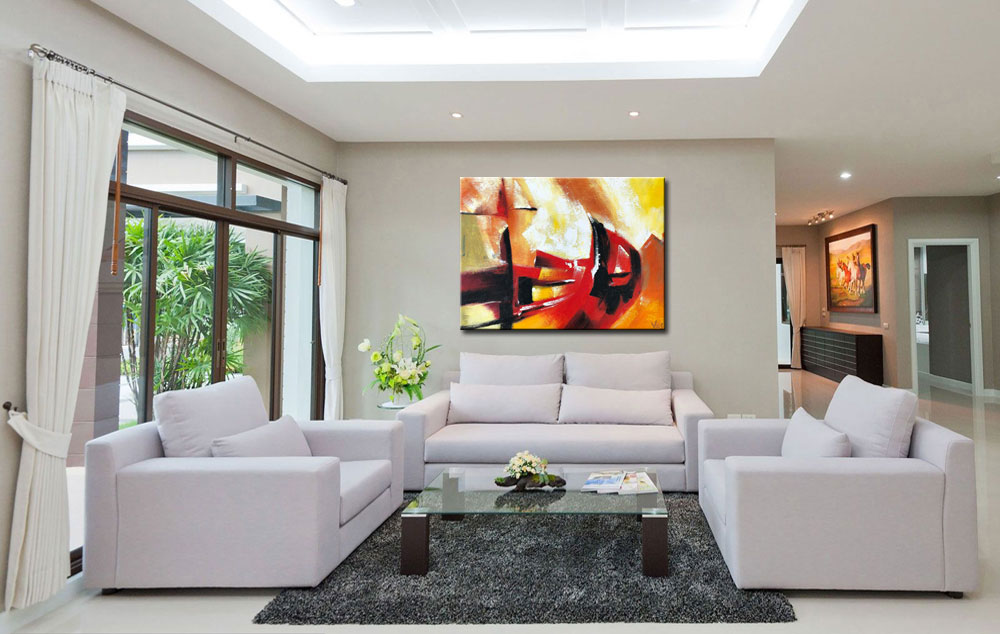 Simply Everywhere abstract modern schilderij 120x90cm - Afbeelding 2