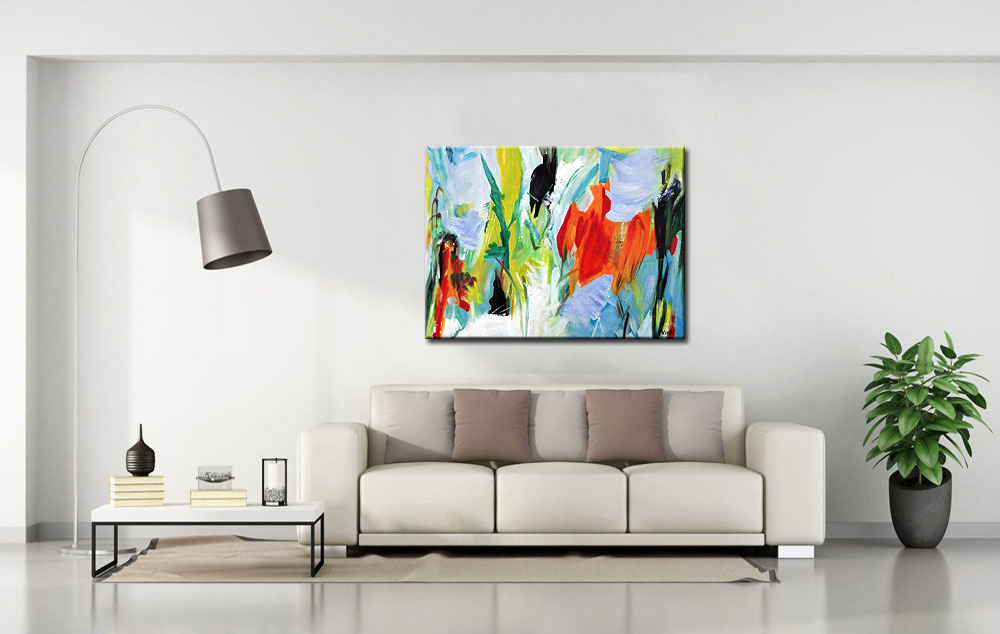 Por Supuesto abstract schilderij 120x90cm - Afbeelding 2