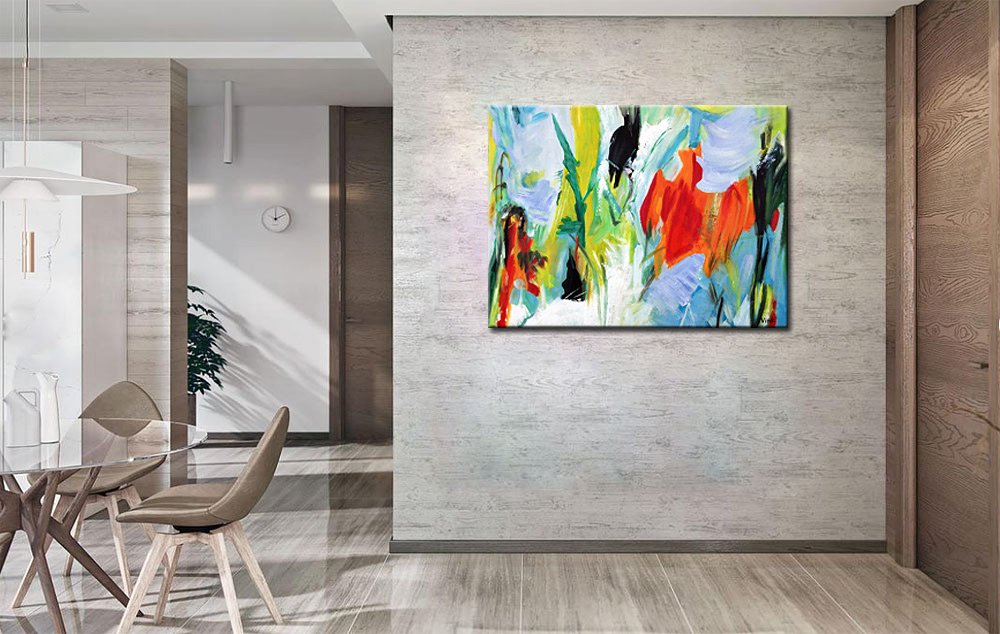 Por Supuesto abstract schilderij 120x90cm - Afbeelding 3