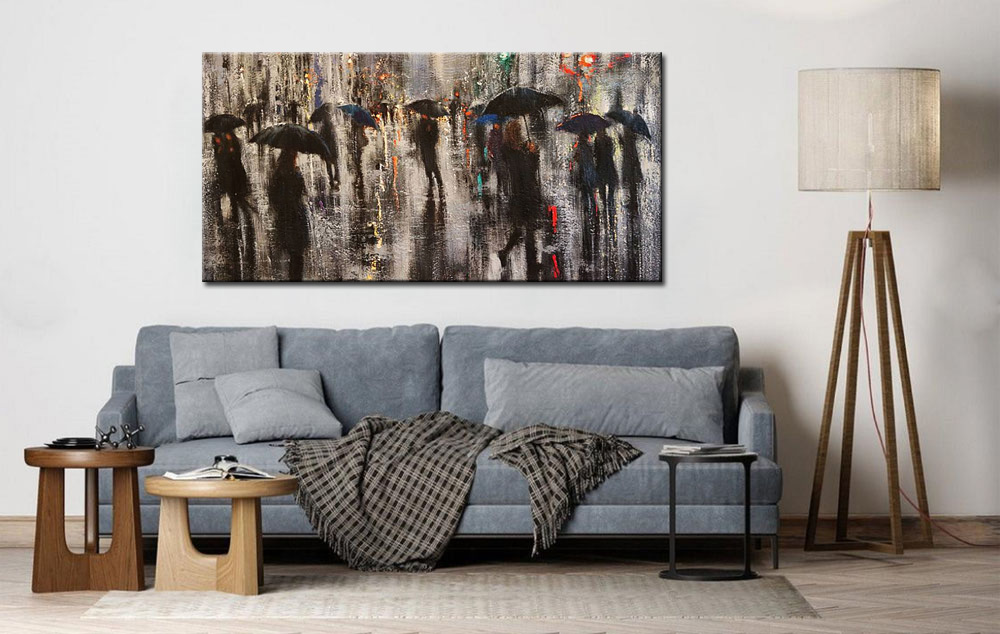 New York by Rain modern schilderij 180x90cm - Afbeelding 4